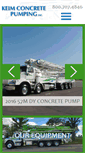 Mobile Screenshot of keimconcretepumping.com