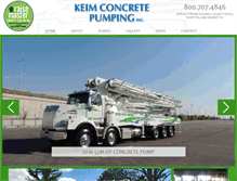 Tablet Screenshot of keimconcretepumping.com